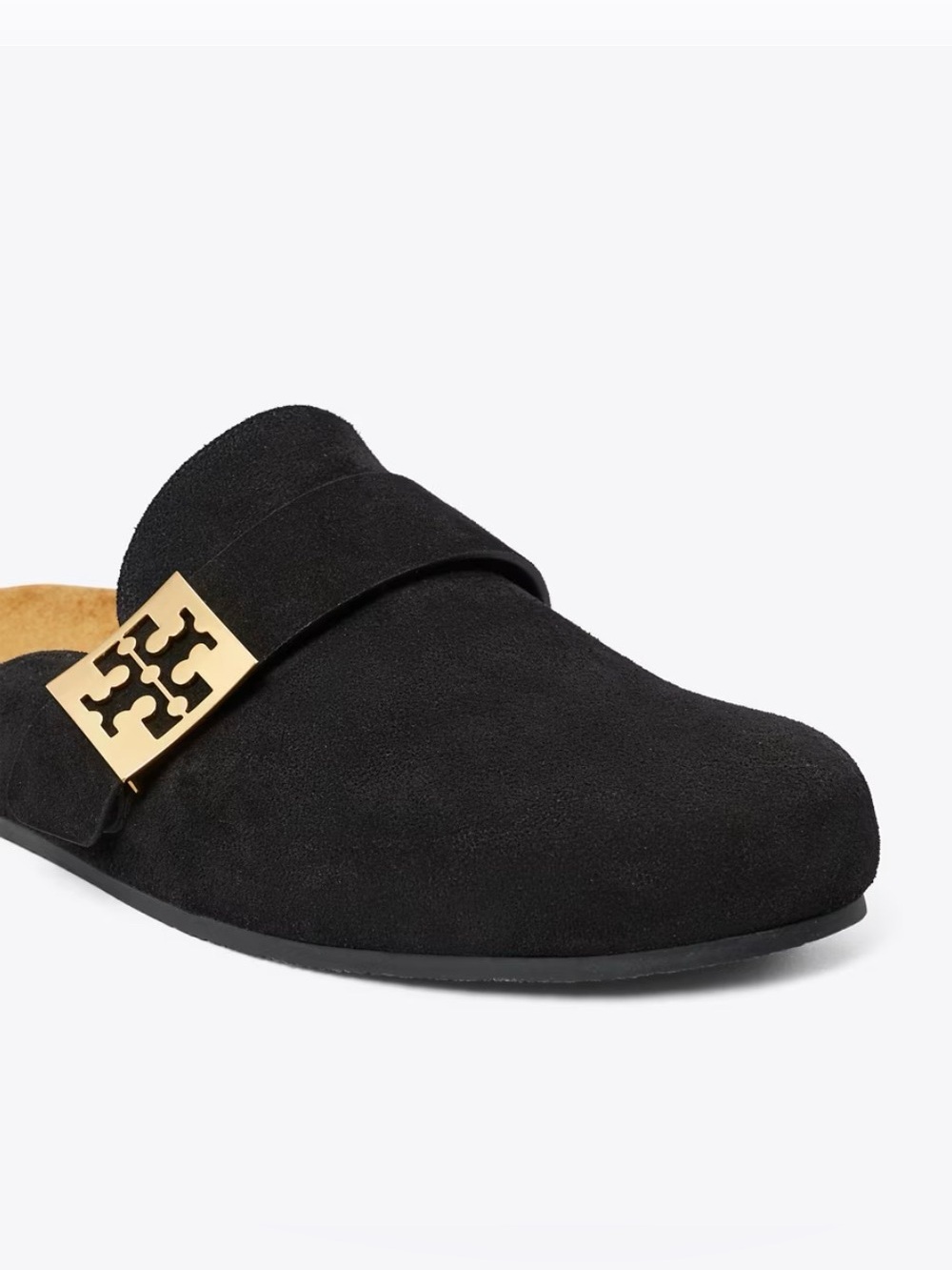 Tory Burch Perfect Black Suede Mellow Mules Clogs - Picture 14 of 14